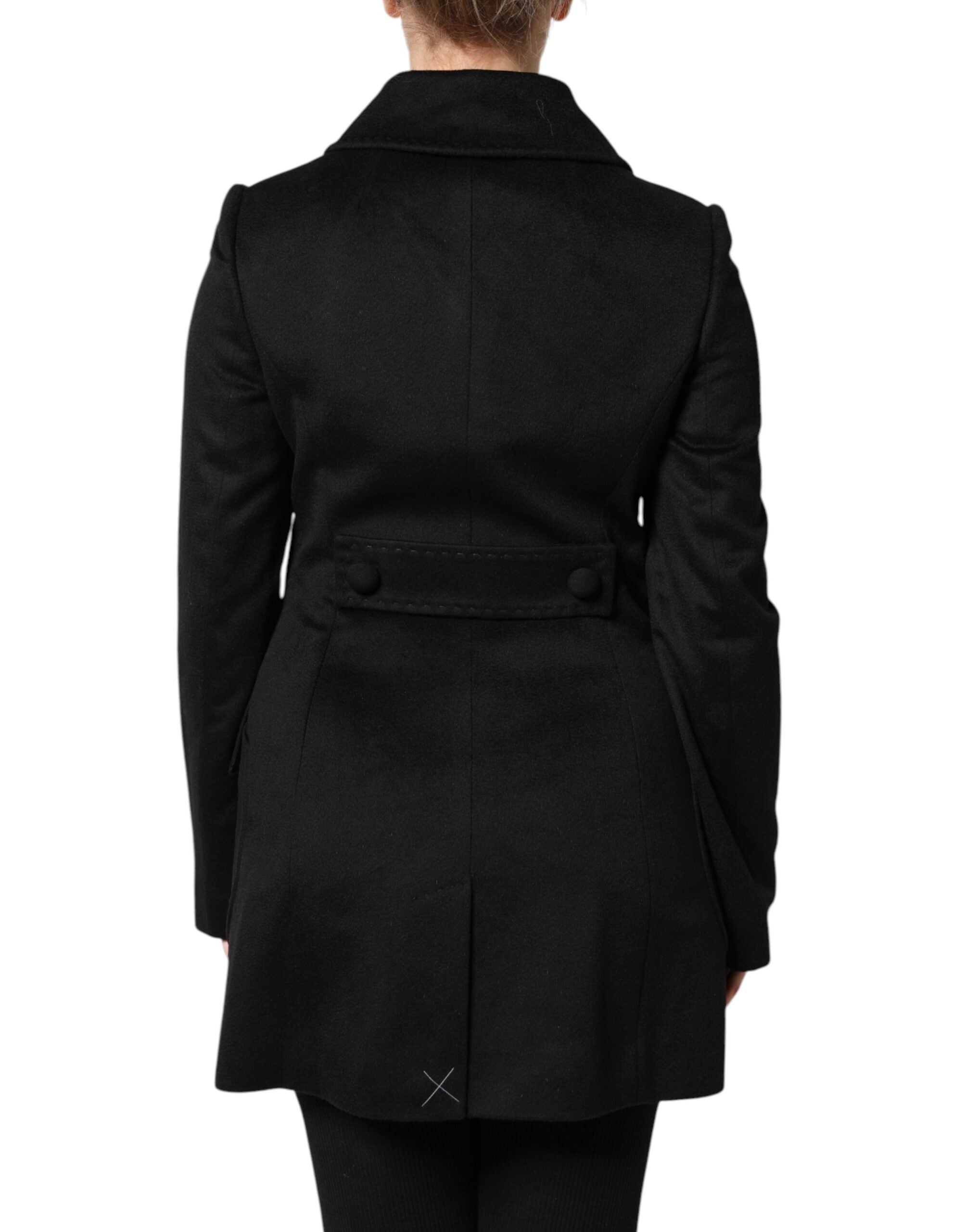 Blazer en laine noire Dolce & Gabbana Sartoria Italiano, veste élégante avec détails sophistiqués, pour homme.
