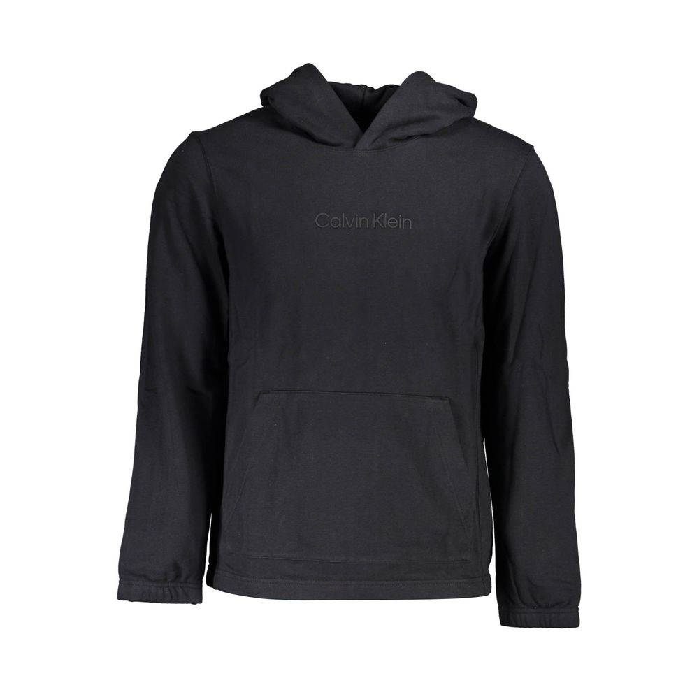 Sweatshirt homme en coton noir de Calvin Klein, style décontracté avec logo discret sur la poitrine.