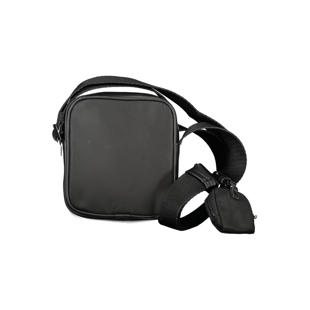 Sac à bandoulière pour homme Calvin Klein en polyester noir, style élégant et pratique.