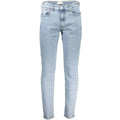 Jeans homme Calvin Klein Azzurro en coton, coupe classique, détails en denim bleu clair.