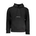 Sweatshirt homme Calvin Klein en coton noir, coupe classique, avec logo discret sur la poitrine, vue de face.