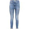 Jean skinny pour femmes Tommy Hilfiger en coton bleu azur, ajusté et tendance, idéal pour un style décontracté.