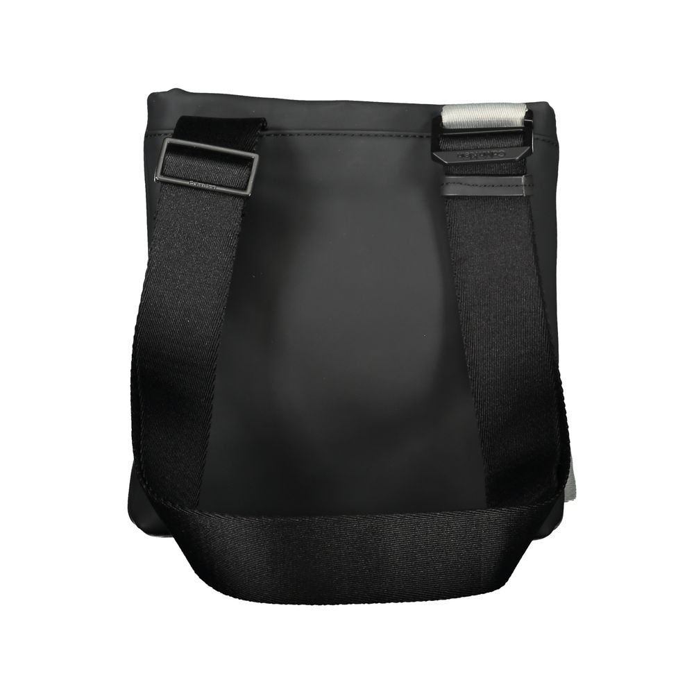 Sac homme Calvin Klein en polyester noir, sac à bandoulière élégant et pratique avec logo discret.