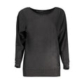 Pull pour femmes Guess Jeans en viscose noir, doux et confortable, avec coupe classique et détails modernes.