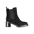 Bottes en cuir noir pour femmes de Tommy Hilfiger, style élégant avec semelle résistante et design moderne.