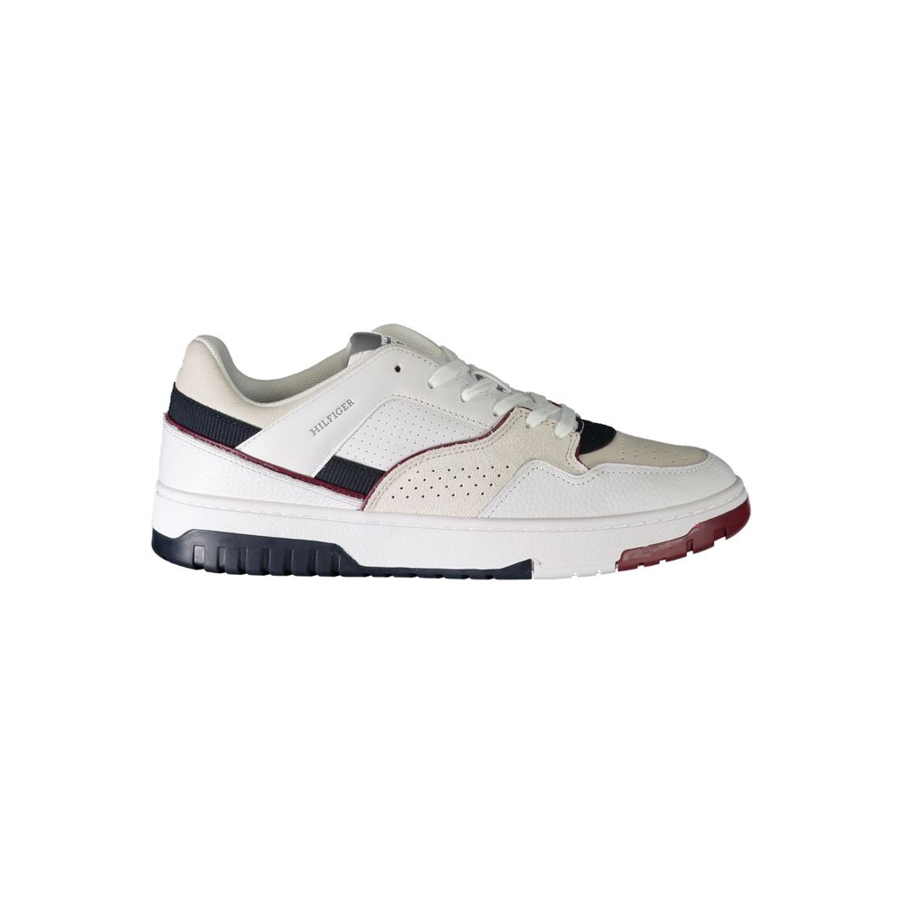 Chaussures Tommy Hilfiger Bianco en polyuréthane pour homme, baskets blanches élégantes avec design moderne.