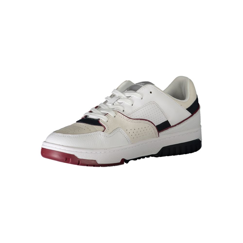 Sneaker pour homme Tommy Hilfiger Bianco en polyuréthane, chaussure décontractée blanche avec détails modernes.