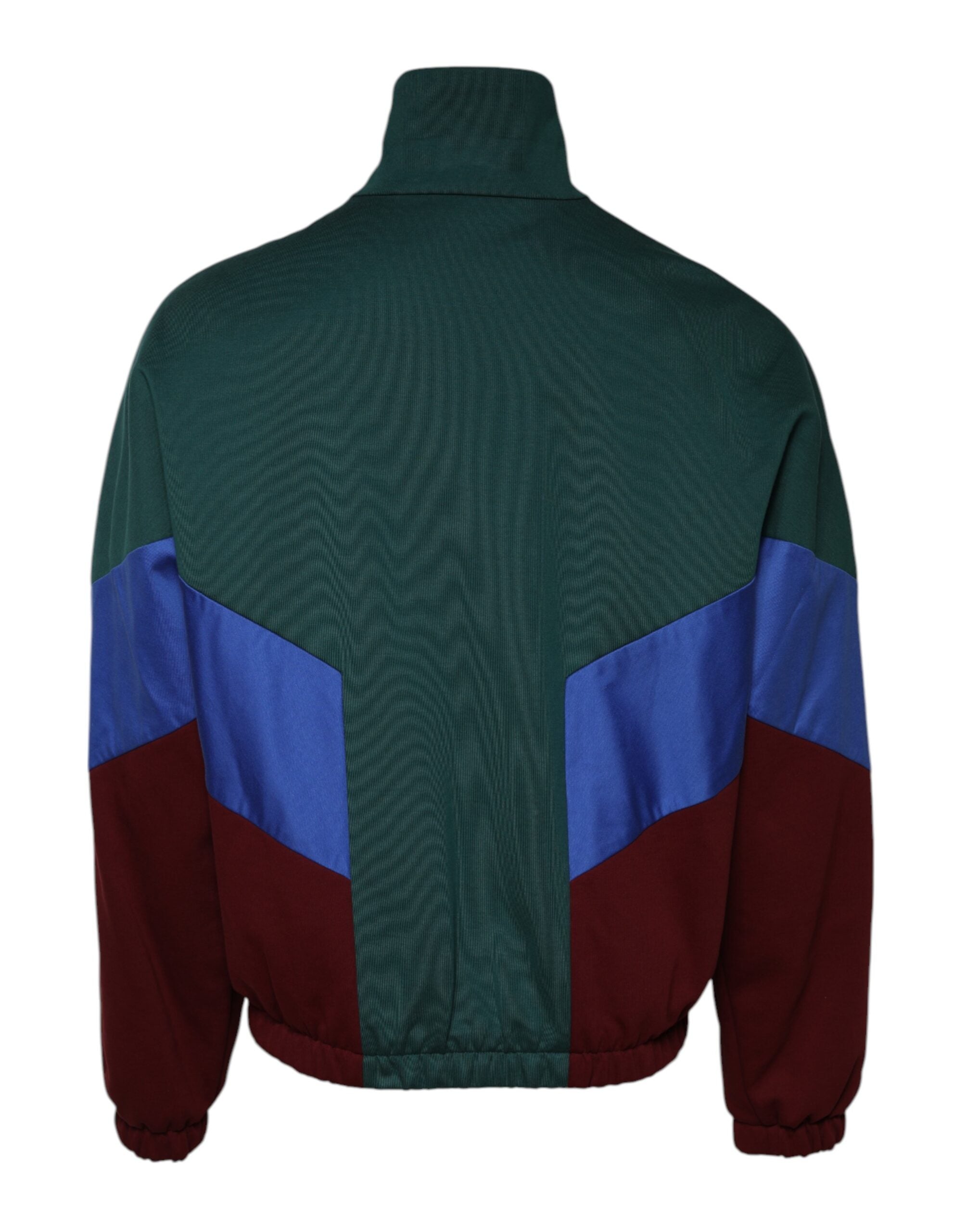 Veste zippée en coton multicolore avec logo Dolce & Gabbana, style décontracté et moderne, visible sur l'image.
