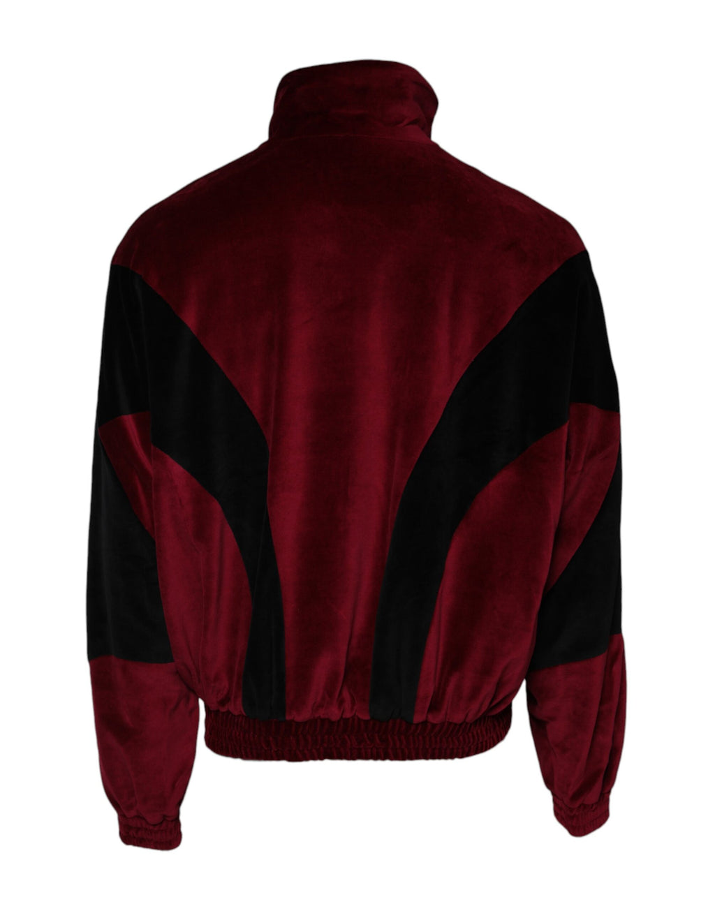 Veste bomber Dolce & Gabbana en coton rouge et noir avec logo, fermeture éclair pleine longueur, style décontracté et moderne