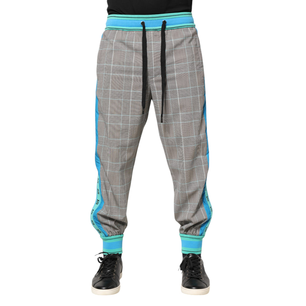 Pantalon de jogging multicolore en coton pour homme de Dolce & Gabbana, coupe décontractée et style élégant.