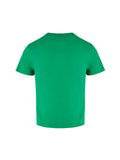 T-shirt en coton vert Gucci avec logo visible, mode décontractée et élégante.
