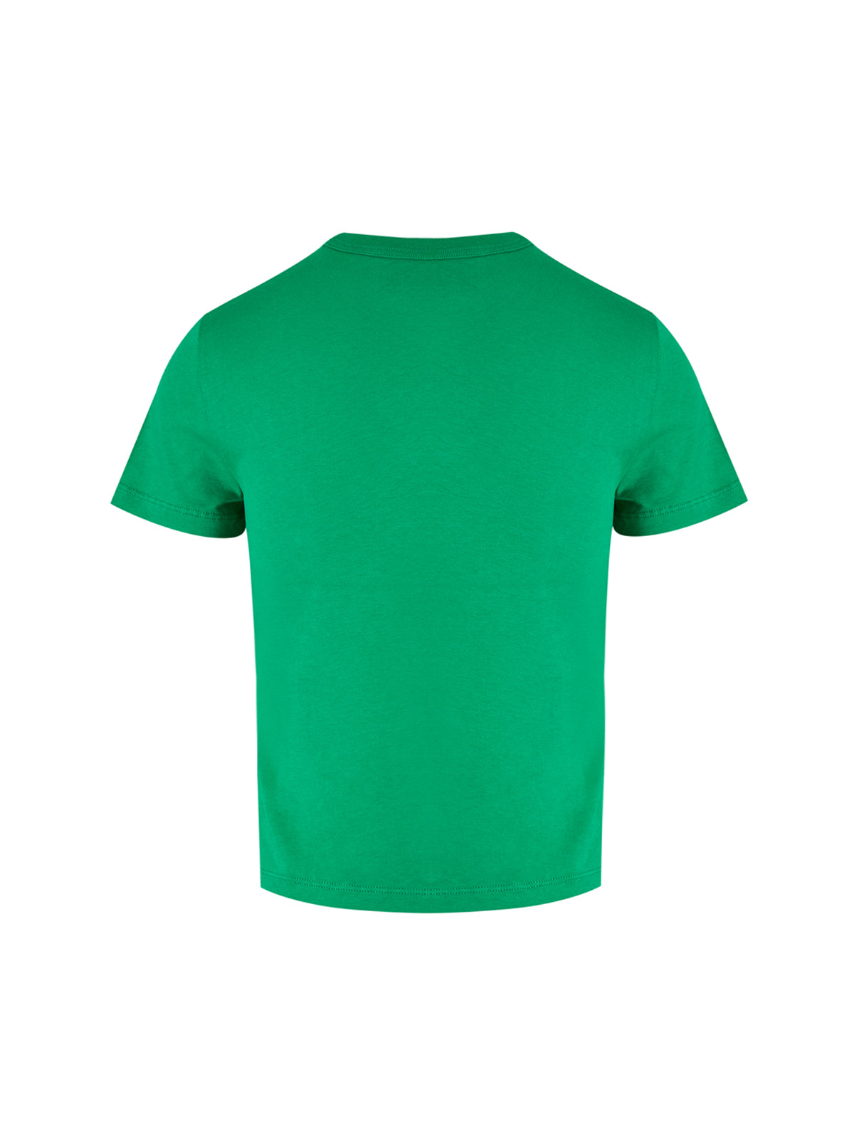 T-shirt en coton vert Gucci avec logo visible, mode décontractée et élégante.