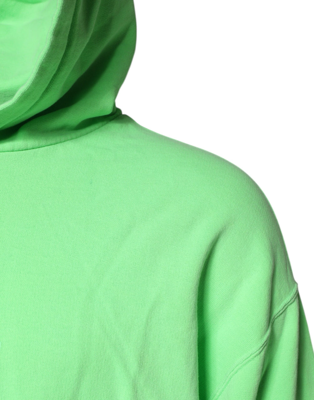 Sweat à capuche en coton vert Dolce & Gabbana avec logo DG imprimé, style décontracté et tendance.