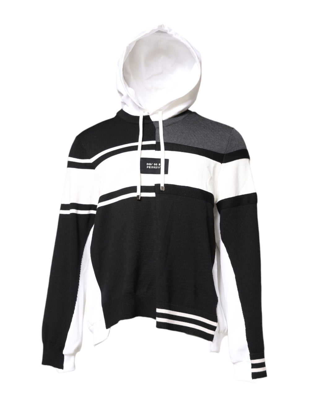 Pull à capuche Dolce & Gabbana logo multicolore, sweat-shirt à capuche avec motif coloré, confection en tissu doux et confortable.