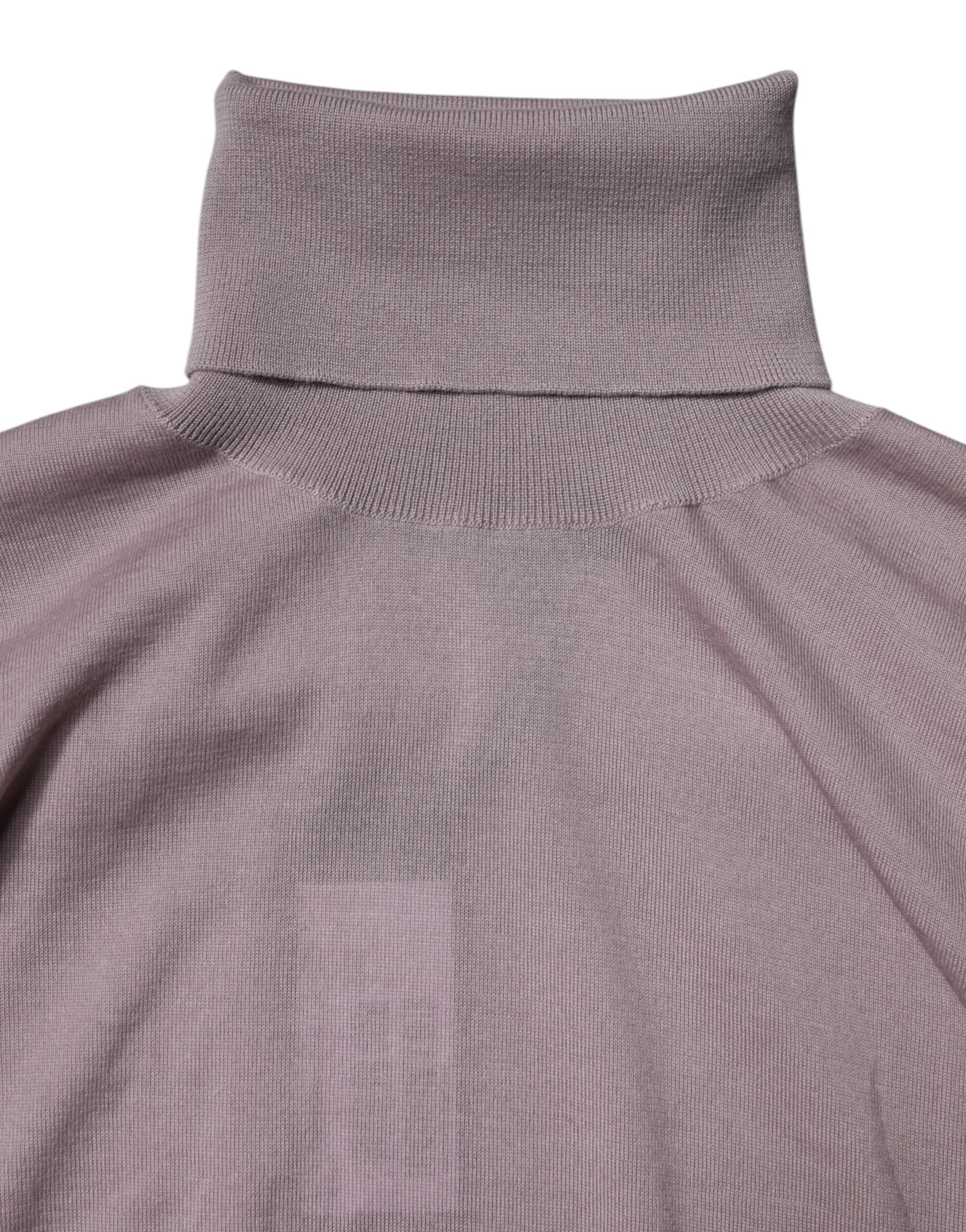 Pull homme en cachemire marron Dolce & Gabbana, tricoté, avec col rond et manches longues, élégant et chaud.