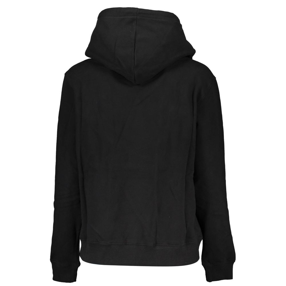 Sweat-shirt noir en coton pour femme de la marque Calvin Klein, confort et style décontracté.