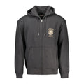 Sweatshirt homme Guess Jeans noir en coton avec logo Guess, style décontracté et confortable, vue de face.