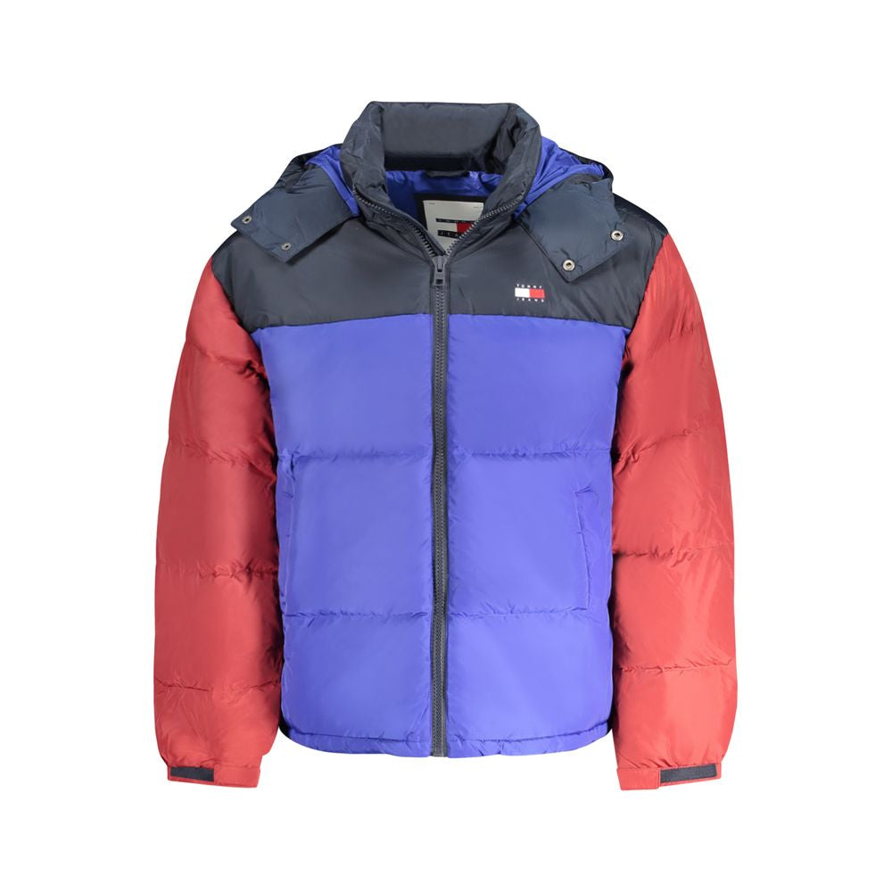 Veste bleue en polyester pour homme de Tommy Hilfiger, style décontracté avec fermeture éclair et col montant.
