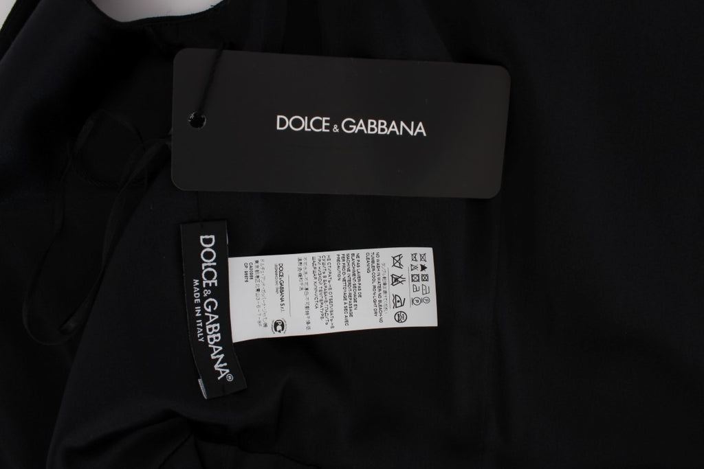 Robe longue Dolce & Gabbana à imprimé floral rose, robe fourreau maxi élégante et fluide pour femmes.