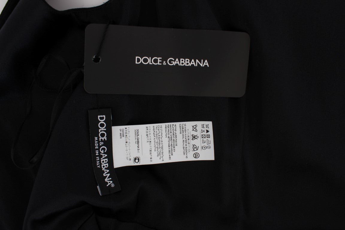 Robe longue Dolce & Gabbana à imprimé floral rose, robe fourreau maxi élégante et fluide pour femmes.
