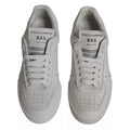 Chaussures sneakers basses blanches en cuir Dolce & Gabbana Miami Low Top pour femmes, vue de face.
