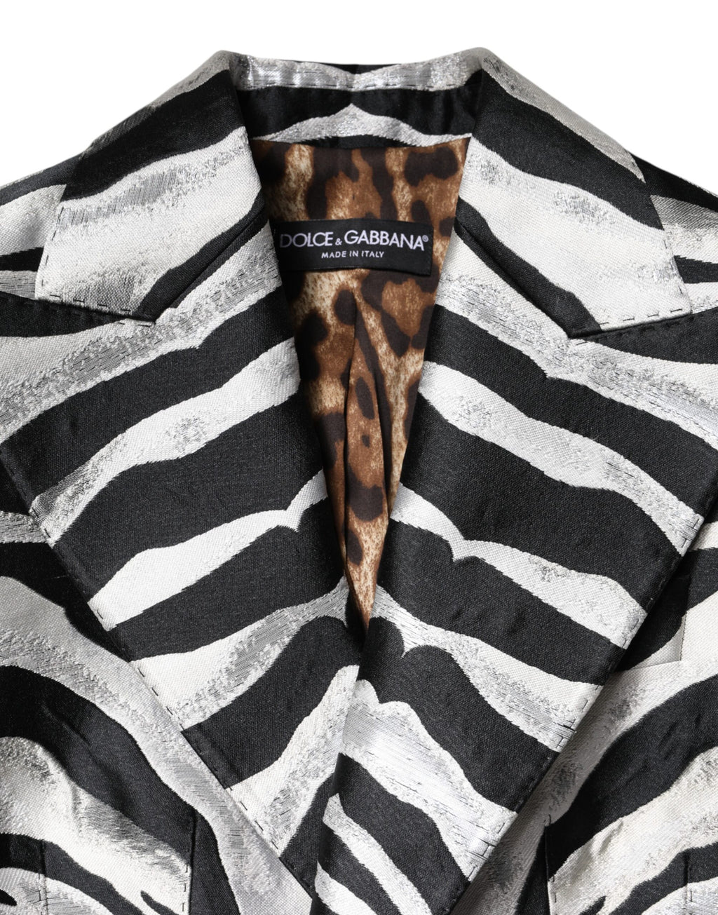 Dolce & Gabbana Black Silver Polyester Women Blazer Jacket