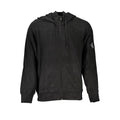 Sweat-shirt noir en coton pour homme de la marque Calvin Klein, coupe classique et design simple.