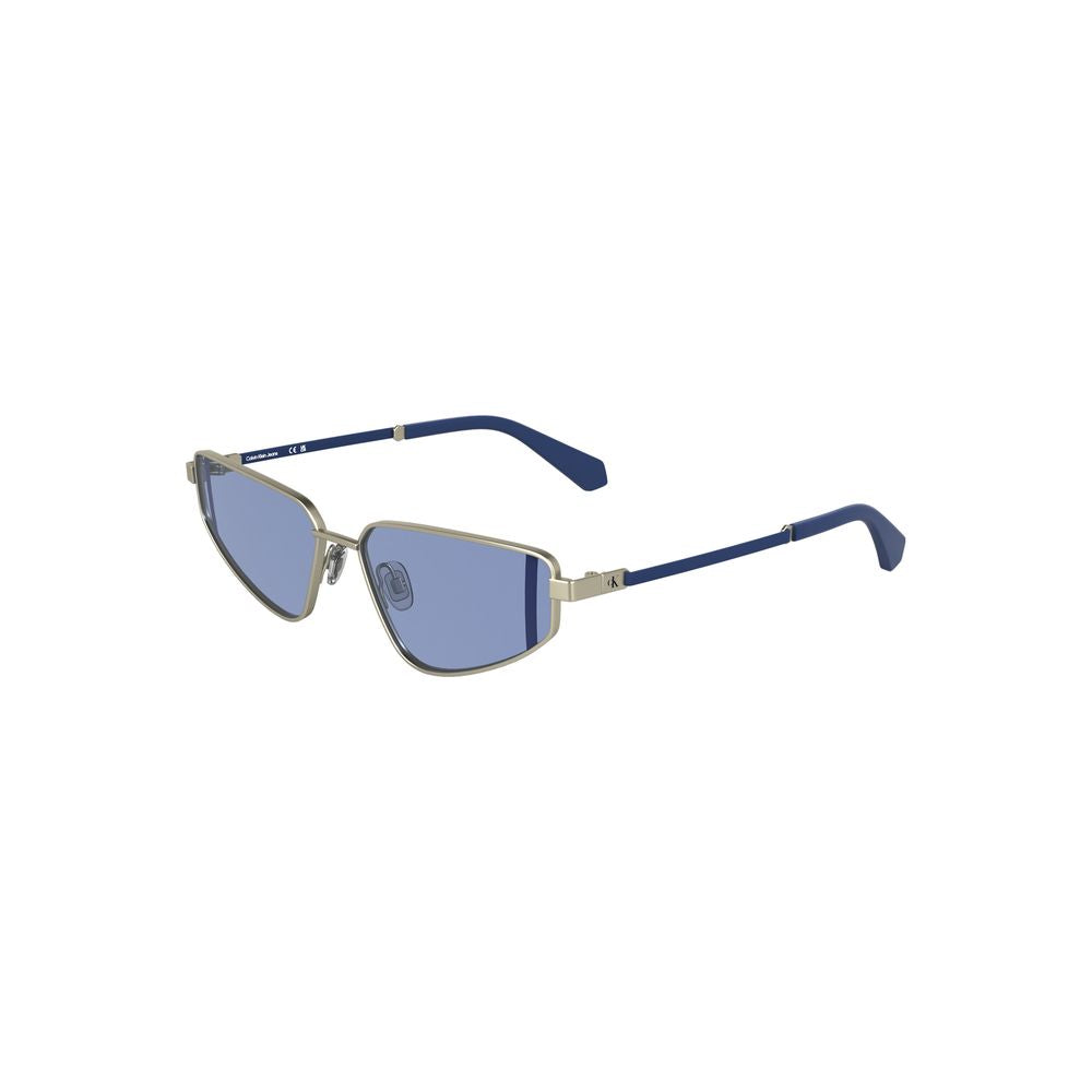 Lunettes de soleil pour femmes Calvin Klein Argento en métal, style élégant et moderne, avec monture en argent brillant.