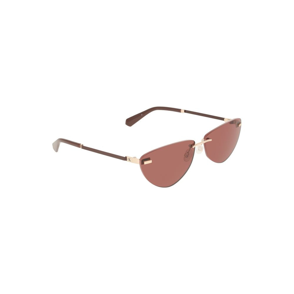 Lunettes de soleil pour femmes Calvin Klein Rosa Metallo avec monture en métal et verres teintés, style élégant et moderne.