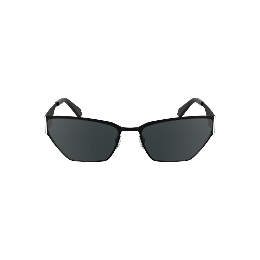 Lunettes de soleil pour femmes Calvin Klein Nero Metallo avec monture en métal noir, lunettes de soleil élégantes et modernes.