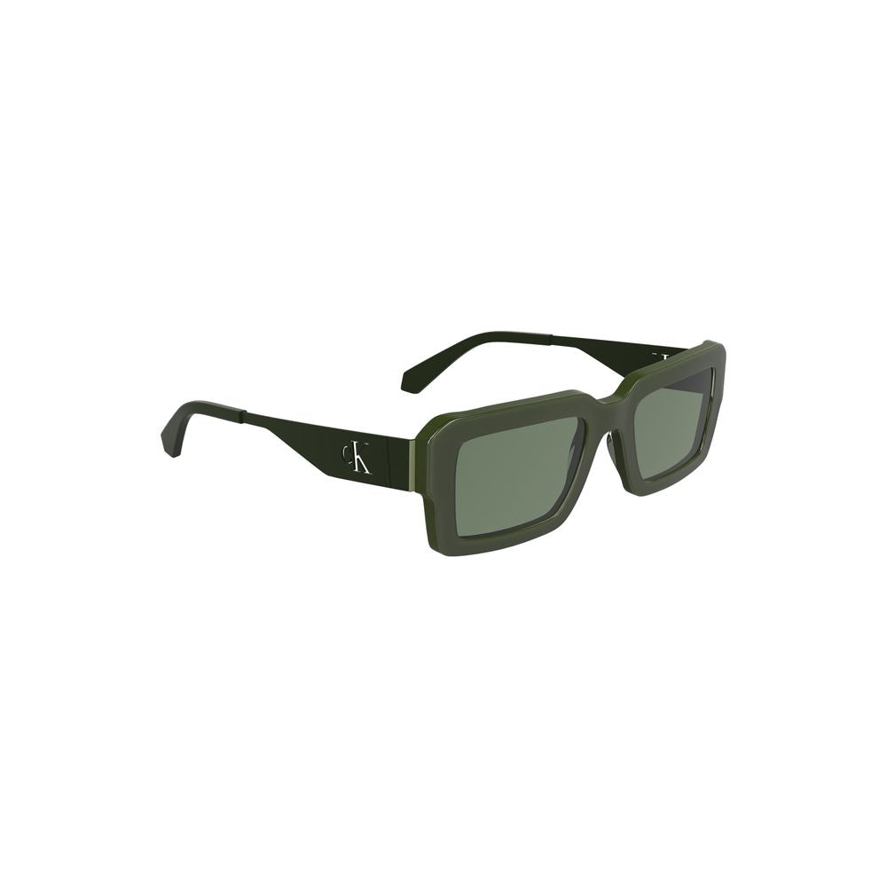 Lunettes de soleil pour femmes Calvin Klein Verde en acétate, monture élégante avec verres teintés.