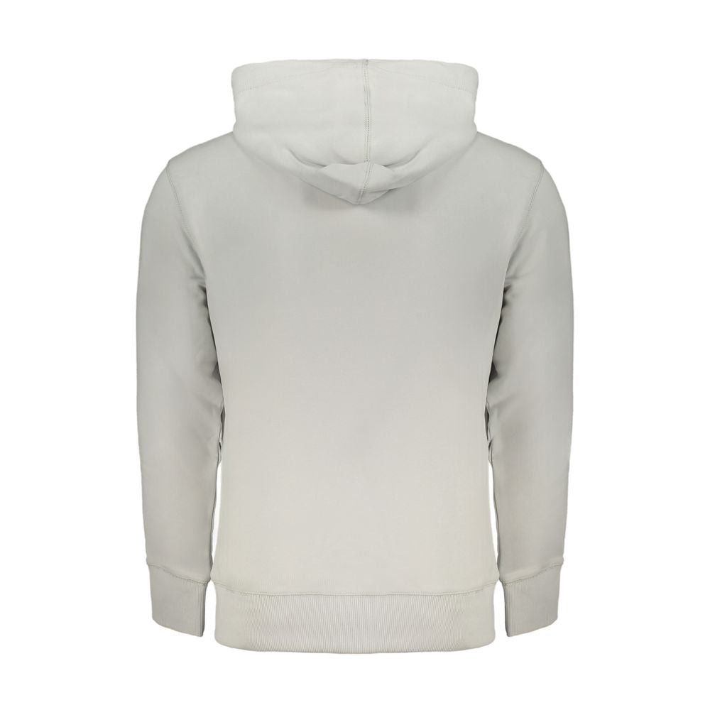 Sweat-shirt gris en coton pour homme de Calvin Klein, coupe classique, porté sur un mannequin, fond neutre.