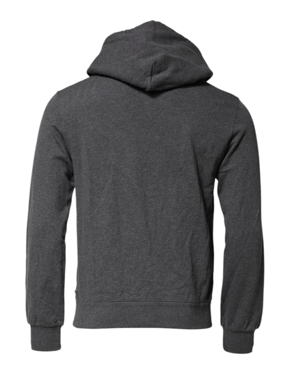 Dolce & Gabbana Grauer Kapuzenpullover mit Logo-Patch