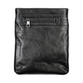 Sac à bandoulière noir en polyester de Calvin Klein pour homme, vue de face avec détails du design.