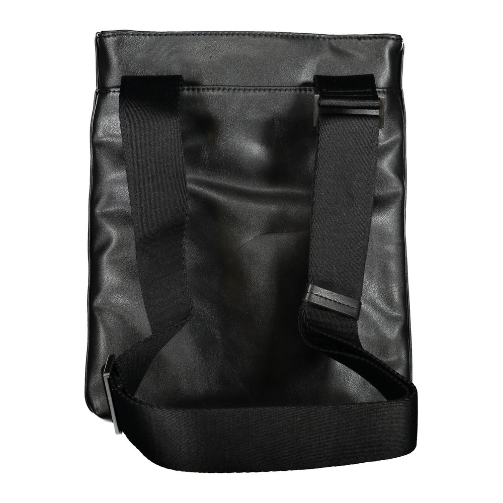 Sac à bandoulière pour homme Calvin Klein en polyester noir, avec détails élégants et bandoulière réglable.
