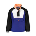 Veste homme Tommy Hilfiger en polyamide bleue, légère, avec fermeture éclair et col montant, adaptée pour le temps froid.