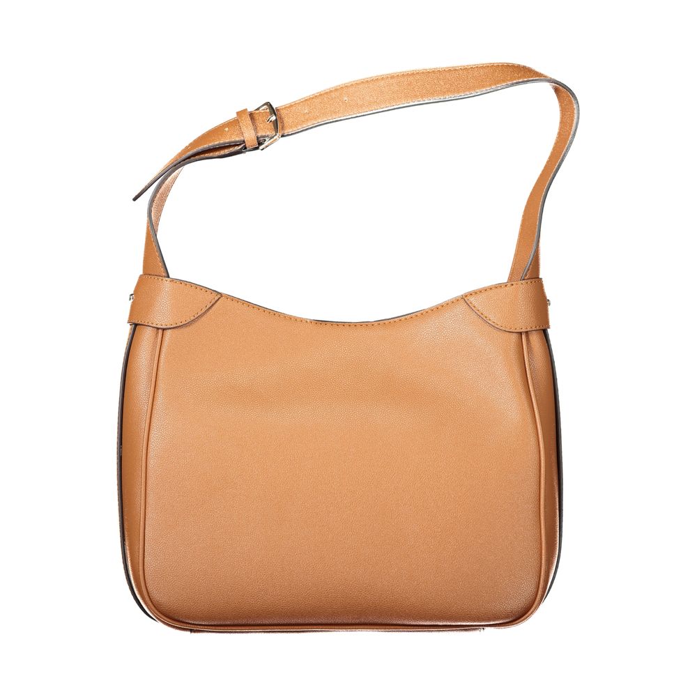 Sac à main Guess Jeans en polyuréthane marron pour femmes, élégant et spacieux, avec détails modernes et finition soignée.