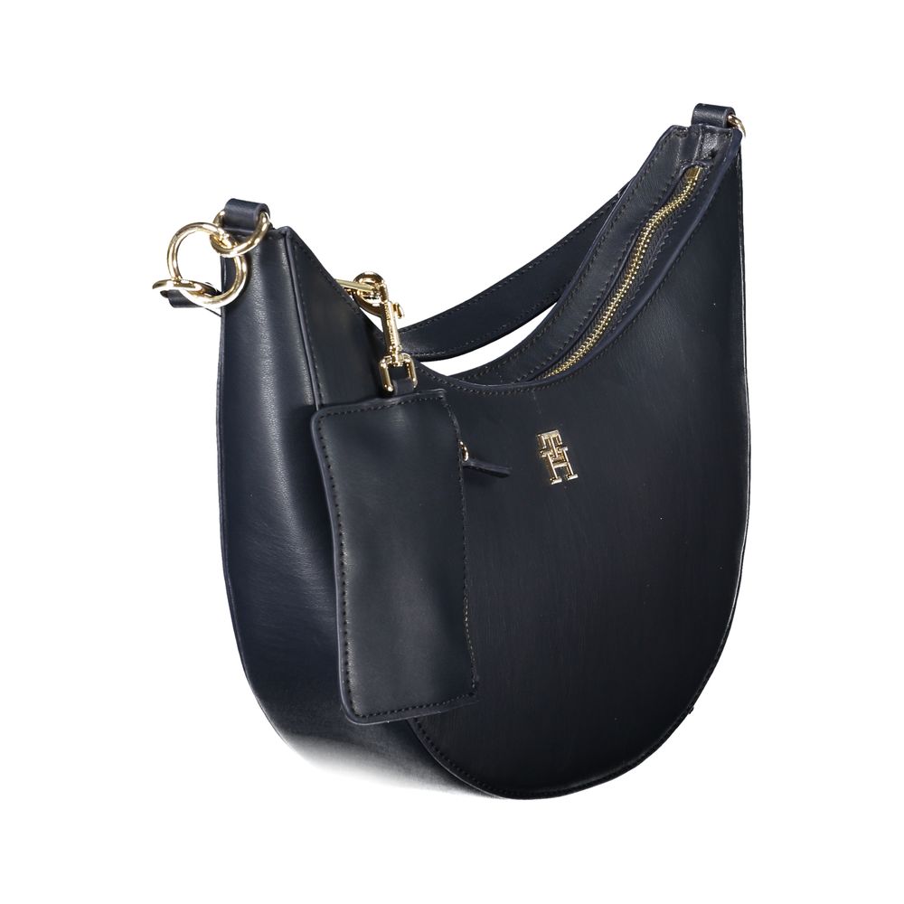 Sac à main pour femmes Tommy Hilfiger en polyethylene bleu, avec poignées et design élégant.