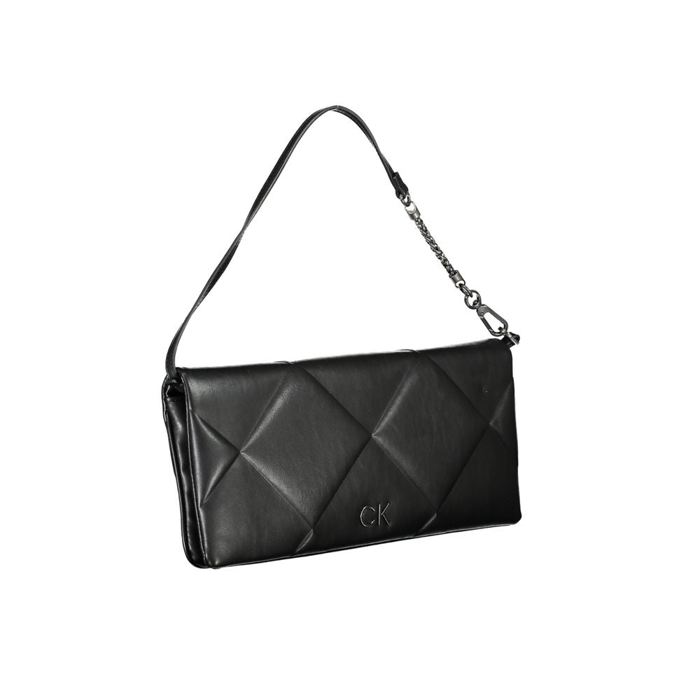 Sac à main femme Calvin Klein en polyester noir, élégant et pratique avec détails modernes, pour un style chic et tendance.