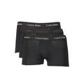 Boxers pour hommes Calvin Klein en coton noir, coupe simple et confortable, visible sur l'image.