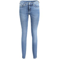Jeans pour femmes Calvin Klein Blu en coton, coupe décontractée avec détails classiques et finition soignée.