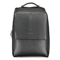 Sac à dos homme Calvin Klein en polyester noir, style moderne avec logo discret, parfait pour un usage quotidien.