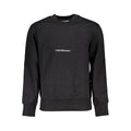 Sweat-shirt pour homme Calvin Klein en coton noir, coupe décontractée, logo discret sur la poitrine, tissu doux et confortable.