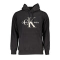 Sweatshirt pour homme en coton noir de la marque Calvin Klein, style décontracté avec logo discret sur la poitrine.