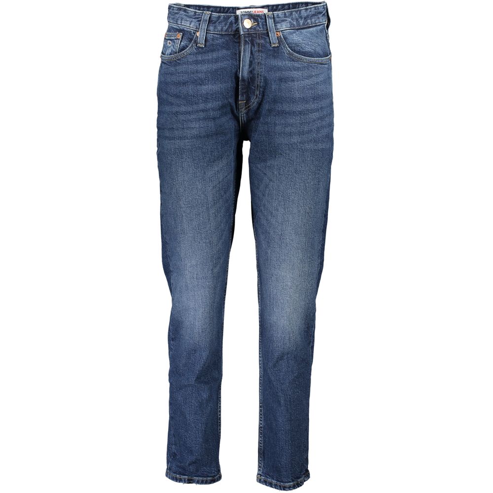 Jeans slim en coton Tommy Hilfiger pour femmes, coupe ankle, bleu, style décontracté, visible sur l’image.