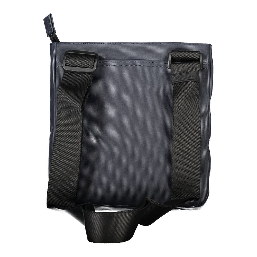 Sac à bandoulière homme Tommy Hilfiger en polyuréthane bleu marine, avec détails modernes et logo visible.