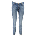 Jean skinny en coton bleu Guess Jeans pour femme, coupe ajustée et moderne, visible sur la photo.