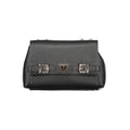Sac à main Guess Jeans noir en polyuréthane pour femmes, élégant et tendance, avec détails modernes et finition soignée.