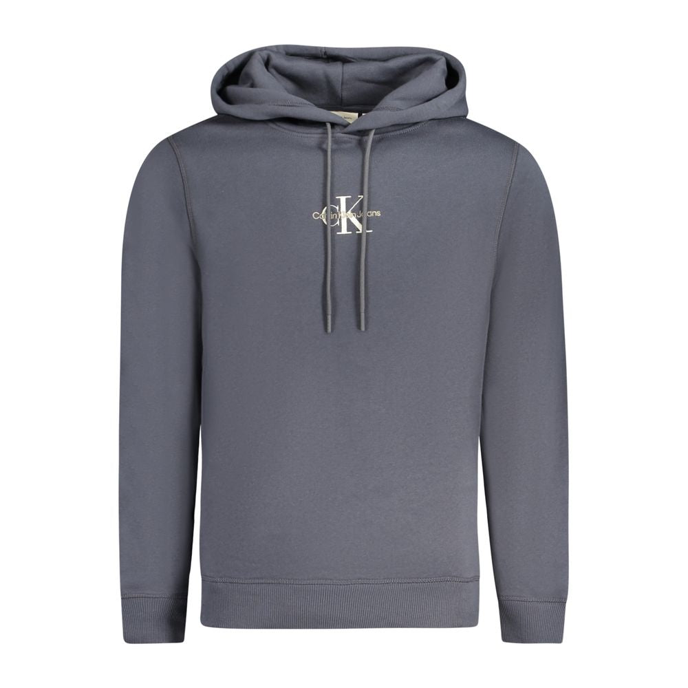 Sweatshirt homme en coton bleu de Calvin Klein, style décontracté avec logo discret sur la poitrine.