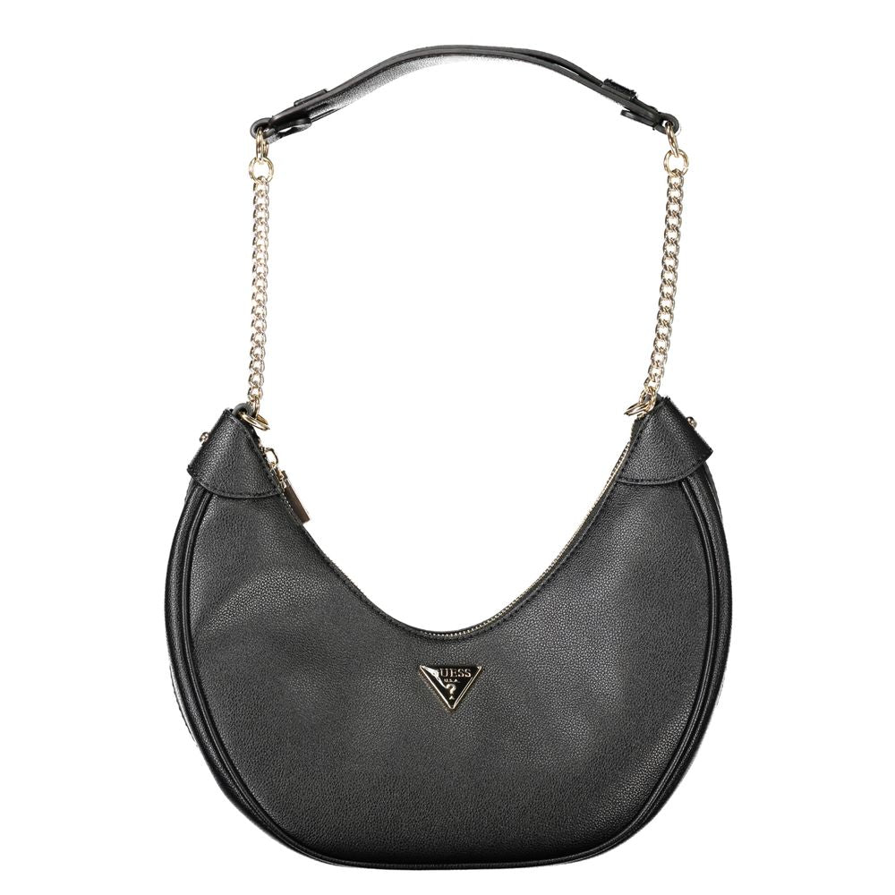Sac à main Guess Jeans en polyethylene noir pour femmes, avec poignées élégantes et design tendance.